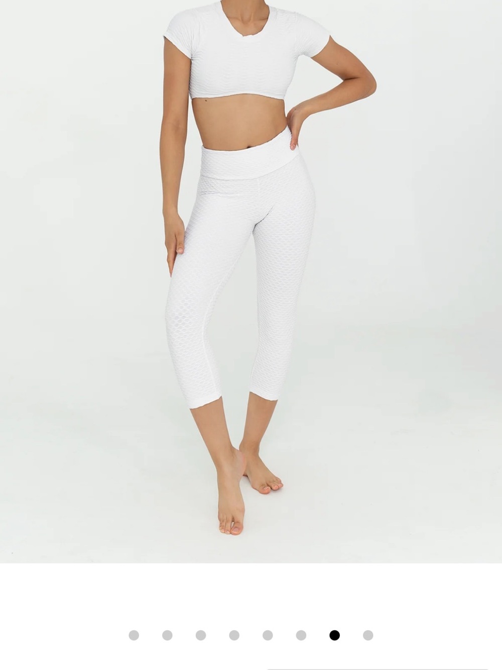Booty by Brabants White Croco Capri Leggings